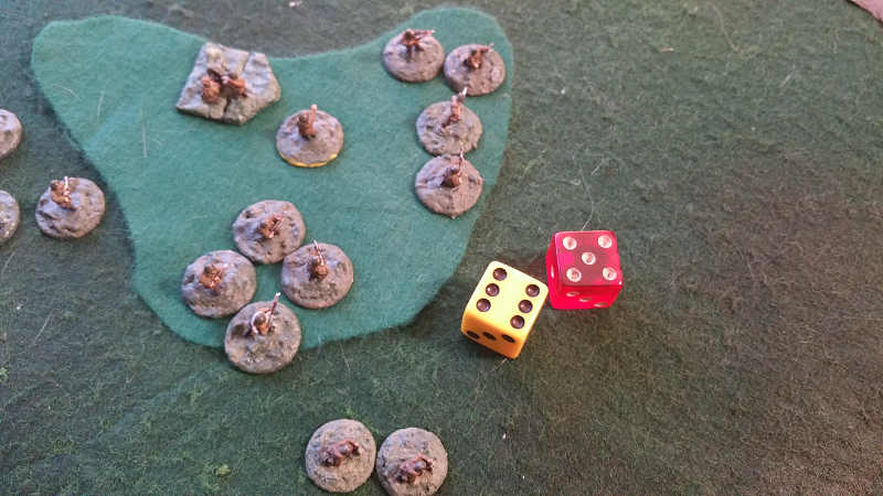( As usual, I had bad dice ! This formation stayed here for several turns !! :( )